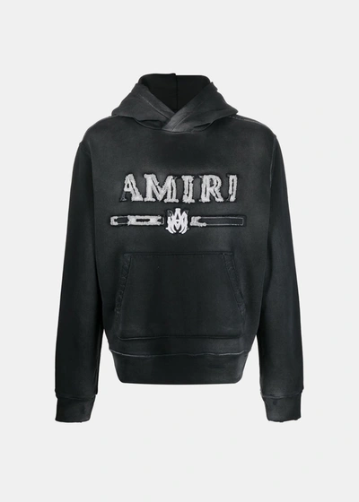 Amiri Ma Bar Applique Hoodie In Black