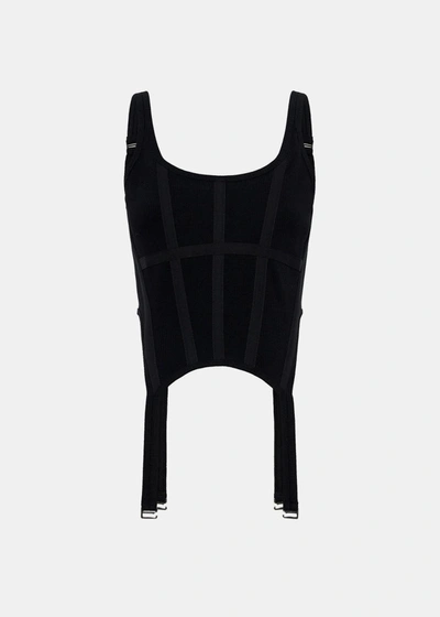 Dion Lee 军风紧身胸衣式坦克背心 In Black