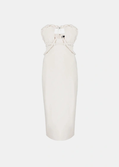 Jacquemus La Robe Bikini Strapless Midi Dress In Ivory