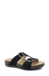 Dansko Dayna Strappy Slide Sandal In Black Suede