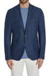 Jack Victor Hampton Solid Knit Wool & Linen Blend Sport Coat In Medium Blue