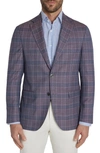 Jack Victor Midland Plaid Wool Sport Coat In Purple