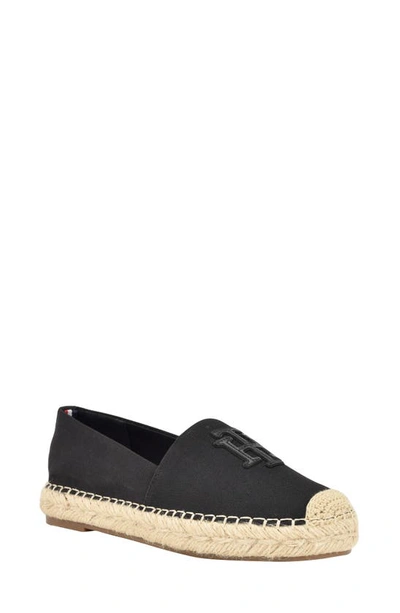 Tommy Hilfiger Peanni Espadrille Flat In Black