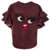 SIOBHAN MOLLOY Lashes Aubergine Pig Suede Caddy Top