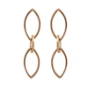 EDGE ONLY Marquise Slice Drop Earrings in 14ct Gold