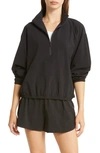 Beyond Yoga In Stride Half Zip Pullover In True Black