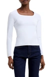 FRENCH CONNECTION RALLIE SQUARE NECK TOP