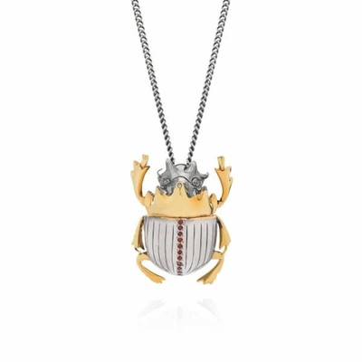Yasmin Everley Jewellery Gilded Scarab Necklace