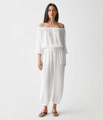 Michael Stars Elsa Gauze Jogger In White