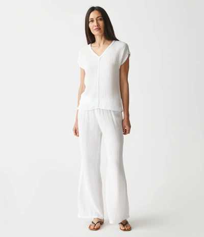 Michael Stars Susie Gauze Pant In White