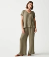 Michael Stars Susie Gauze Pant In Olive