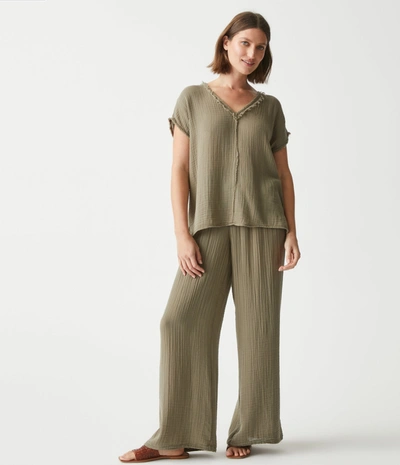 Michael Stars Susie Gauze Pant In Olive