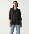 MICHAEL STARS LEO GAUZE BUTTON DOWN SHIRT