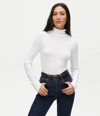 Michael Stars Gail Ribbed Turtleneck In White