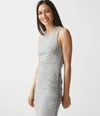 Michael Stars Wren Ribbed Midi Dress In Heather Grey