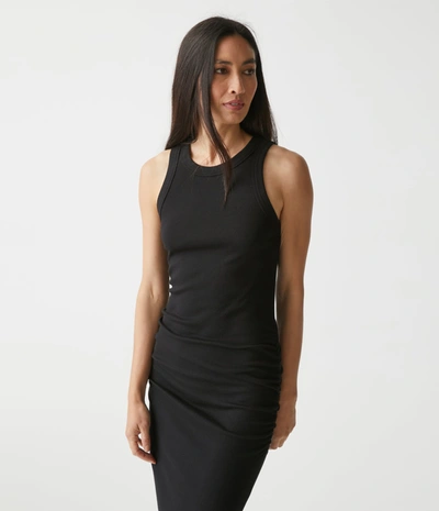 Michael Stars Wren Ribbed Midi Dress In Black