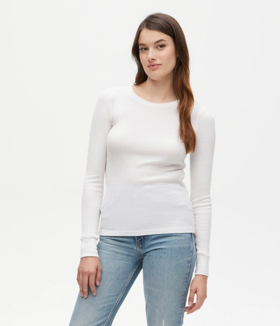 Michael Stars Juliet Thermal Tee In Chalk