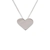 EDGE ONLY HEART PENDANT SILVER