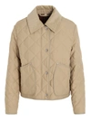 Burberry Lanford Corduroy Collar Quilted Jacket
