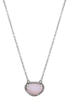 ADORNIA FINE STERLING SILVER BIRTHSTONE HALO PENDANT NECKLACE