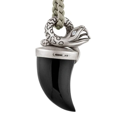 Gucci Snake Pendant Necklace With Black Onyx Tusk