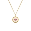Gucci Ruby Lip Pendant Necklace In Metallic