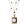 Poporcelain Vintage Style Porcelain Moonlight Rose Locket Necklace