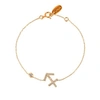 Latelita London Zodiac Horoscope Star Sign Bracelet Sagittarius Gold In Gold