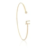 ASTRID & MIYU Gold initial N Bangle