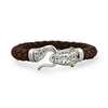 Gucci Snake Leather Bracelet In Silver 18kt Gold And Turqoise In Leather