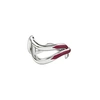 GUCCI 1986 WIGGLE WIGGLE THREAD WINE RED & RHODIUM