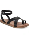 Style & Co Lianaa Womens Faux Leather Strappy Ankle Strap In Multi