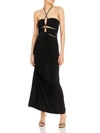 FORE WOMENS CUT-OUT MAXI HALTER DRESS