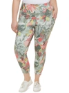 CALVIN KLEIN PERFORMANCE PLUS WOMENS FLORAL WICKING ANKLE YOGA PANTS