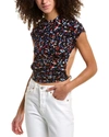 Isabel Marant Juvia Printed Crop Top In Black