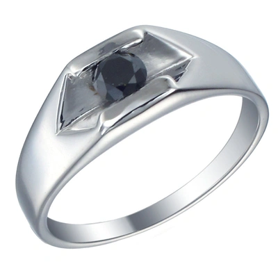 Vir Jewels 2/5 Cttw Men's Black Diamond Engagement Ring Round Cut