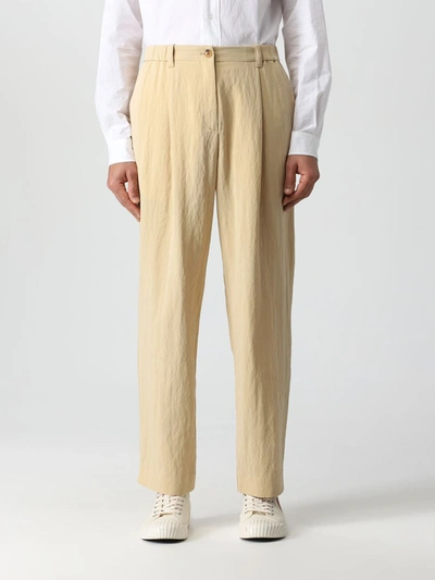 Kenzo Straight-cut Beige Trousers