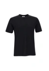 Paolo Pecora T-shirt In Maglia Di Lino E Cotone In Black