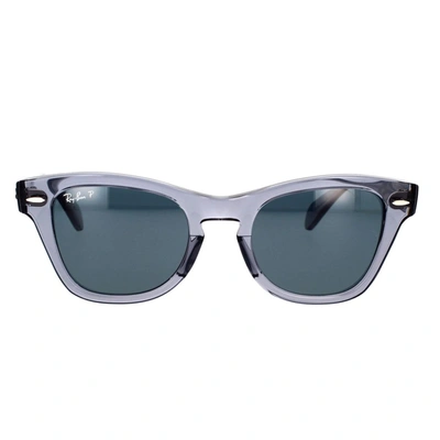 Ray Ban Ray-ban Sunglasses In <p>sunglasses Ray-ban  Dark Blue Square Acetate Unisex Standard <br> Dimensions: Width Of The Lens 5