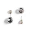 GUCCI ORB & IVORY PEARL STUD EARRINGS