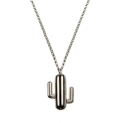 Gucci Large Silver Cactus Necklace 