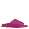 Rick Owens Granolas Padded Leather Slides In Fuchsia