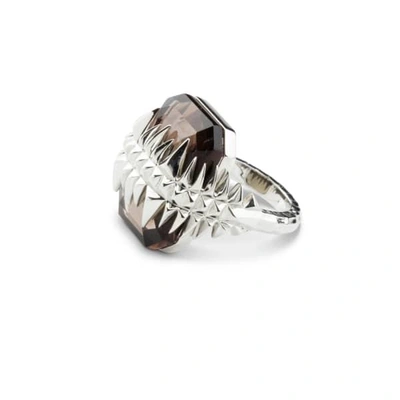Gucci Black Sea Glacier Ring  Silver Smoky Topaz