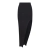 Rick Owens 'theresa' Maxi Black Skirt With Wide Split At The Front In Viscose Blend Woman In Black