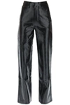 ROTATE BIRGER CHRISTENSEN ROTATE 'ROTIE' MONOGRAM FAUX LEATHER PANTS