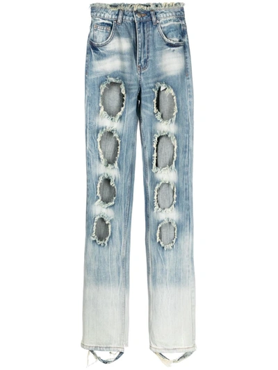 Rui Distressed-effect Straight-leg Jeans In Blue