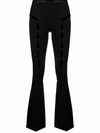 Rui Cut-out Detail Flared Trousers In Black