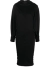 Saint Laurent Roll-neck Mini Dress In Black