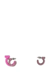 Ferragamo Salvatore  Gancini Embellished Earrings In Pink