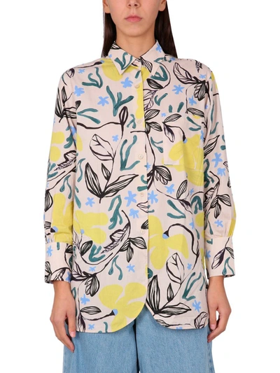 Ps By Paul Smith Floral-print Organic Cotton Shirt In Multicolor